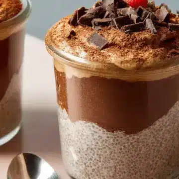 High-Protein Peanut Butter & Chocolate Chia Pudding