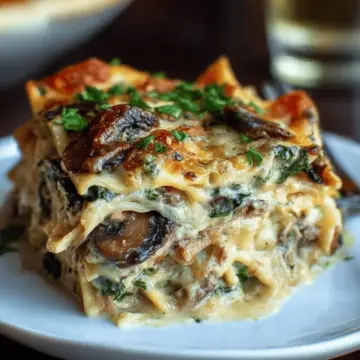 Mushroom Spinach Lasagna