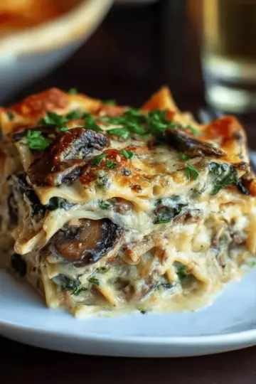 Mushroom Spinach Lasagna