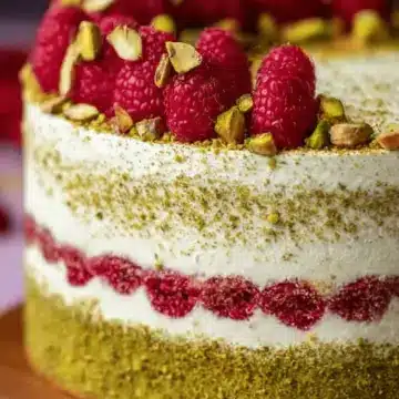 Pistachio Raspberry Cake
