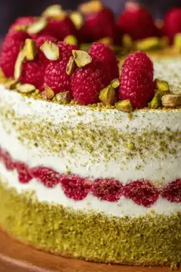 Pistachio Raspberry Cake