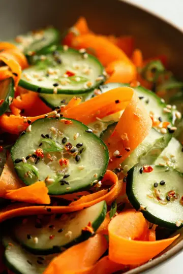 Cucumber and Carrot Salad (Asian inspired)