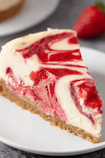 Strawberry Swirl Cheesecake