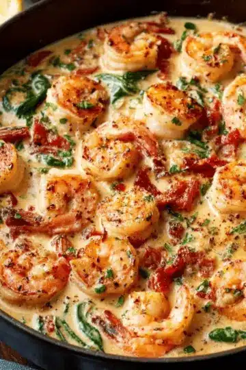 Easy Creamy Tuscan Shrimp Recipe