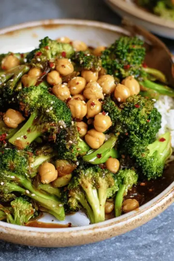 Garlic Broccoli Stir Fry With Chickpeas | Flavorful Recipe
