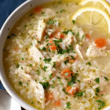 Chicken Lemon Rice Soup