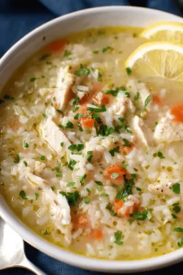 Chicken Lemon Rice Soup