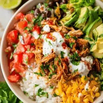 Slow Cooker Chicken Burrito Bowls