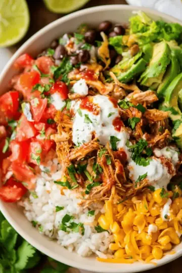 Slow Cooker Chicken Burrito Bowls