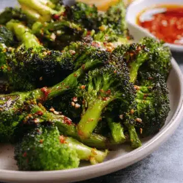 Roasted Broccoli with Gochujang Butter (Oven or Air Fryer)