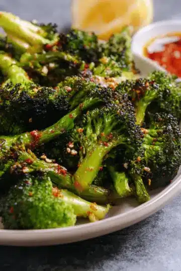 Roasted Broccoli with Gochujang Butter (Oven or Air Fryer)