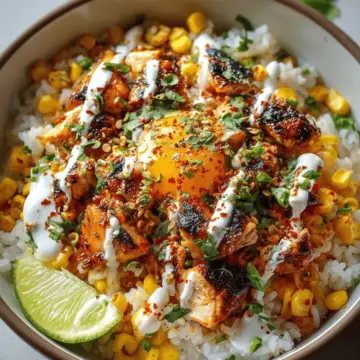 Street Corn Chicken Rice Bowl