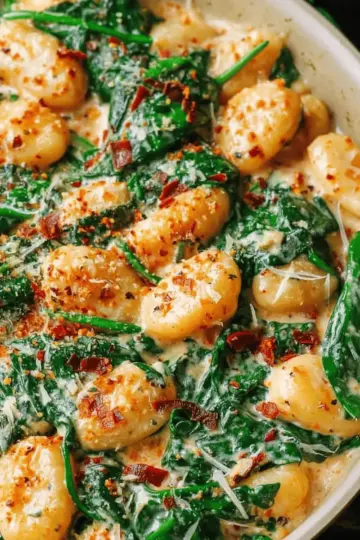 Creamy Spinach Gnocchi (20-Minute, One-Pan Meal)