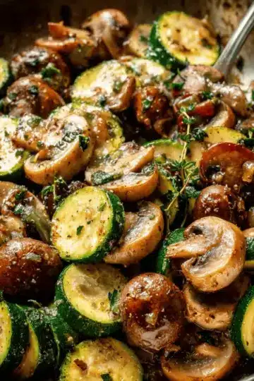 Skillet Zucchini and Mushrooms