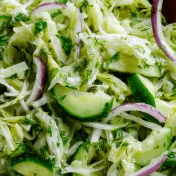 Green Cabbage Cucumber Salad