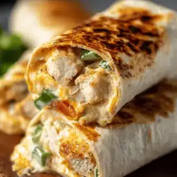 Cheesy Garlic Chicken Wraps