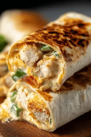 Cheesy Garlic Chicken Wraps