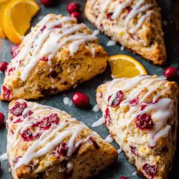 Glazed Cranberry Orange Scones
