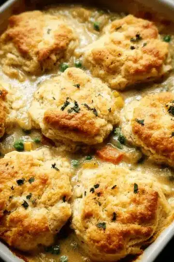 Biscuit & Vegetable Pot Pie (Casserole)