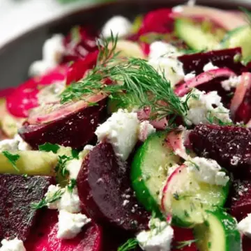 Beet Salad with Feta, Cucumbers, and Dill