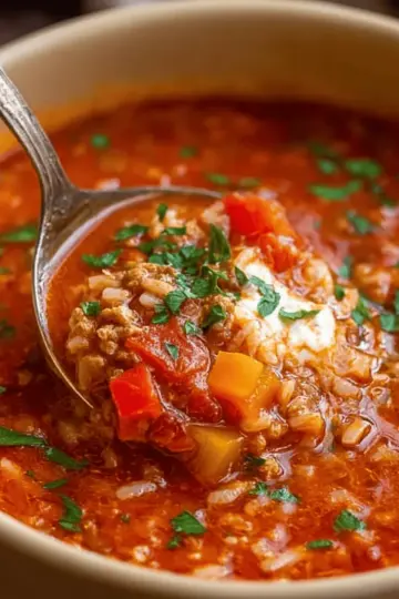 Cozy Stuffed Pepper Soup