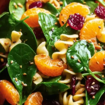 Mandarin Spinach Salad with Teriyaki Dressing
