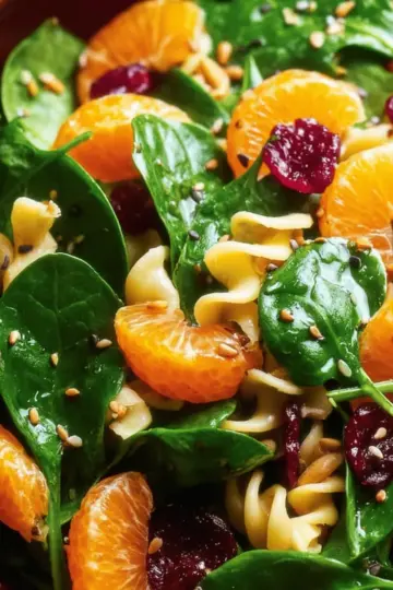 Mandarin Spinach Salad with Teriyaki Dressing