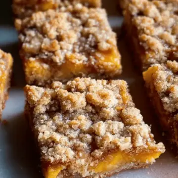 Peach Crumble Bars