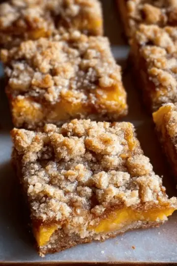 Peach Crumble Bars