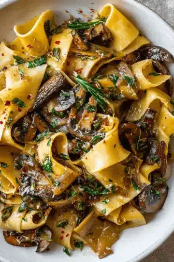 Portobello Mushroom Pappardelle