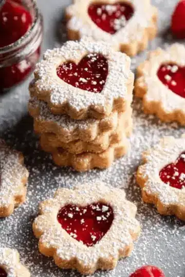 Raspberry Linzer Cookies
