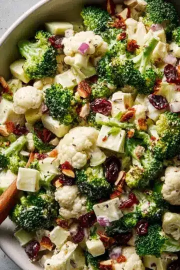 Apple Broccoli Cauliflower Salad