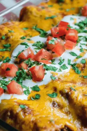 Easy Cheesy Ground Beef Enchiladas