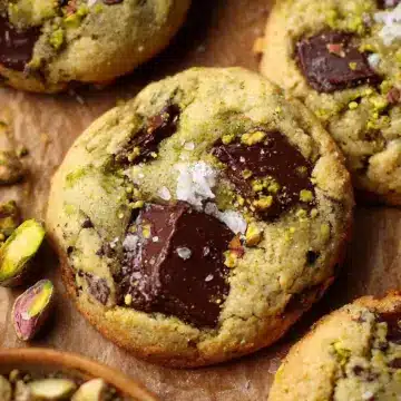 Salted Pistachio Chocolate Chunk Cookies