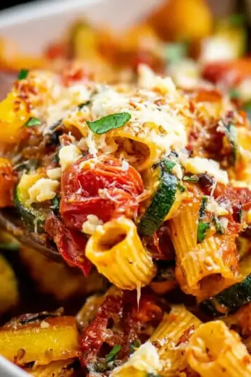 Mediterranean Roasted Vegetable Pasta Bake