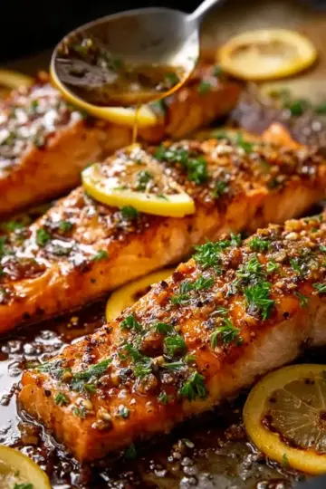 Honey Garlic Butter Baked Salmon