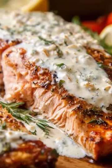 Baked Boursin Salmon