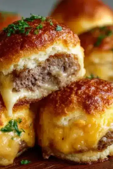 Garlic Parmesan Cheeseburger Bombs Recipe