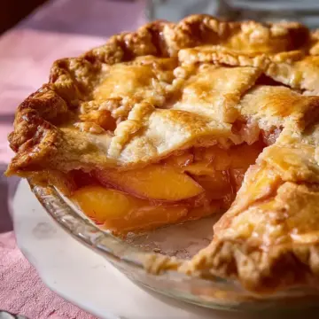 Peach Pie the Old Fashioned Two Crust Way