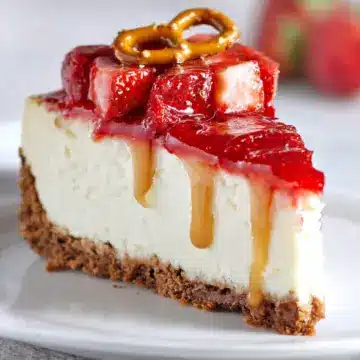 Strawberry Pretzel Cheesecake