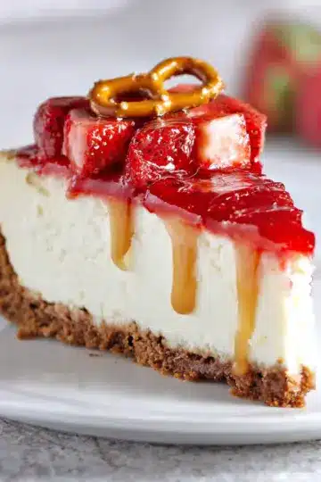 Strawberry Pretzel Cheesecake