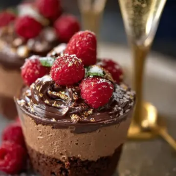 Raspberry Chocolate Mousse Cups