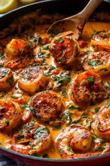 Creamy Garlic-Paprika Shrimp Skillet