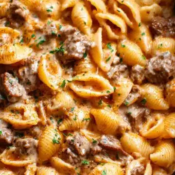 Creamy Beef and Shells