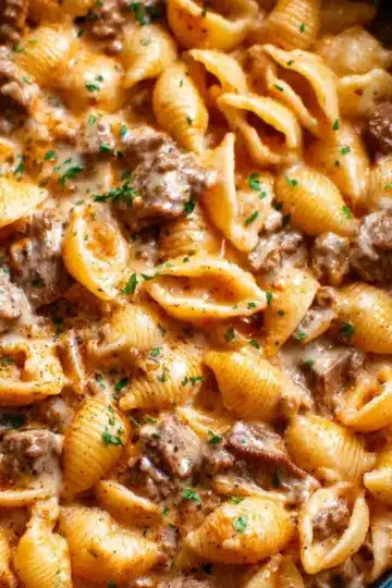 Creamy Beef and Shells