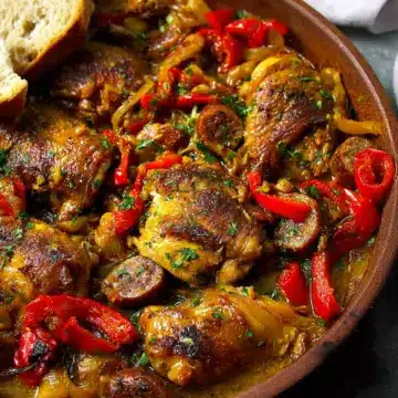 Chicken Scarpariello (Braised Chicken With Sausage and Peppers)