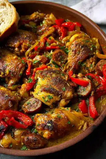 Chicken Scarpariello (Braised Chicken With Sausage and Peppers)