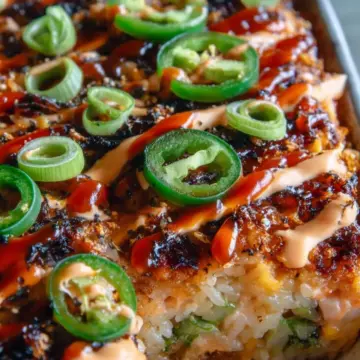 Spicy Salmon Sushi Bake