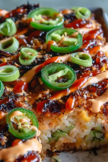 Spicy Salmon Sushi Bake