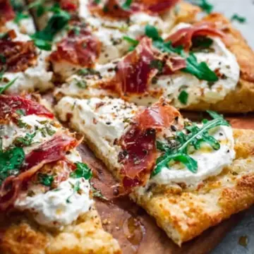 Prosciutto and Honey Burrata Pizza